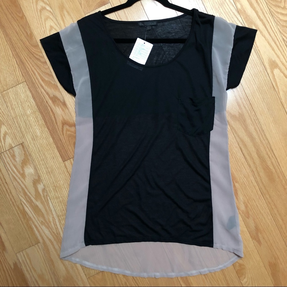 NWT Urban Outfitters Lucca Couture High/Low Chiffon Back Tee (Size M)
